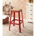 thumbnail image 2 of ACME Jacotte Bar Stool  in Natural & Red, 2 of 2