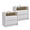 White, variant on Aitjunz Modern Nightstands Set of 2 with Charging Station, 25" Tall Wood Bedside Table w/2 Stoarge Drawers, End Table with Open Shelf for Bedroom, Curved Profile Design