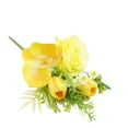 thumbnail image 2 of Anhility Small Artificial Flowers, 12.99" Centerpieces Coffee Table Decor, Silk Flower Arrangements for Bathroom Dining Room Kitchen Wedding, Yellow, 2 of 6