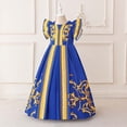 thumbnail image 5 of RUTAYY Children Girls Dress Round Neck Short Sleeve Party Gown Celebration Comfortable Formal Evening Wear Elegant Holiday Dresses, 5 of 9