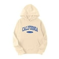 thumbnail image 3 of California Hoodie and Sweatpants Set for Women Fall Winter Hooded Sweatshirt and Jogger 2 Piece Set Women's Tracksuit, 3 of 5