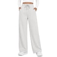 thumbnail image 2 of Fantaslook Womens Wide Leg Sweatpants High Waisted Baggy Pants Fashion Drawstring Athletic Sweatpants with Pockets, 2 of 10
