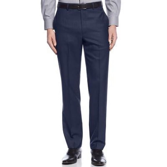 Calvin Klein Mens Slim fit Dress Pants 50 / 30 Navy Blue Solid Stretch