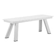 thumbnail image 1 of Pemberly Row Modern Style Aluminum and Polyresin Bench in White Finish, 1 of 2