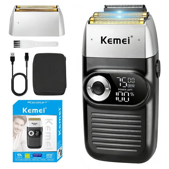 Maquinilla de afeitar eléctrica KEMEI KM-2026 KM-2027 recargable para hombres