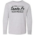 thumbnail image 3 of Inktastic From Santa Fe New Mexico in Black Distressed Text Long Sleeve Youth T-Shirt, 3 of 5