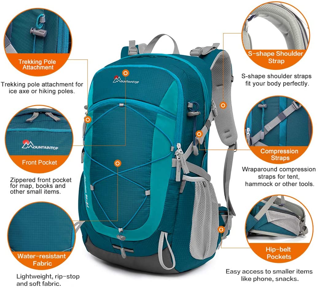 Mountaintop 40L Hiking Backpack for Men 