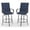 Blue Padded, variant on Memoryfield Outdoor Swivel Bar Stools Set of 2, Bar Height Patio Chairs with High Back & Armrests, Textilene Fabric Bar Stools for Patio, Deck, Backyard & Garden, Red