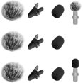 thumbnail image 1 of CHL-9pcs Lapel Microphone Windscreen, Lapel Microphone Accessories Kit Includes 3 Furry Windscreen & 3 Foam Cover & 3 Lav Mic Clips for Decreasing Wind Noise, 1 of 4