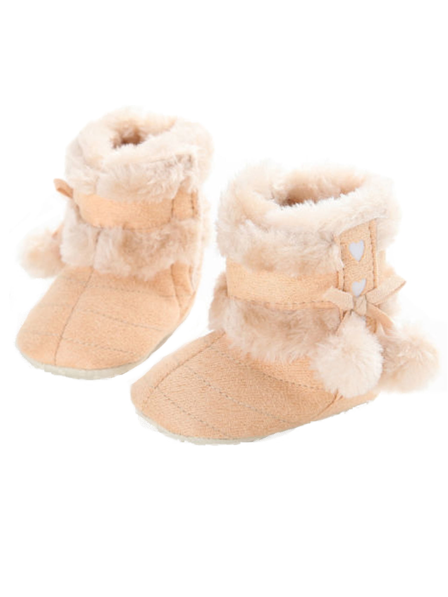 Voberry Baby Boy Girl Winter Warm Snow Boots Soft Sole Anti-Slip Bowknot Toddler Prewalker Newborn Infant Booties Crib Shoes