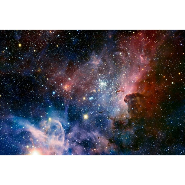 Hellodecor Polyster 7x5ft Nebula Backdrop Cosmic Galaxy