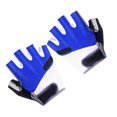 thumbnail image 1 of 1 par de guantes de ciclismo transpirables y antideslizantes, guantes deportivos de medio dedo, talla XL (azul), 1 of 8