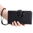 thumbnail image 6 of Crossbody Wallet Case for iPhone 16 Glitter PU Leather Phone Case with Card Slots Kickstand Wrist Strap Cover Magnetic Closure Flip Handbag Zipper Purse Case for Women Girls, Black, 6 of 10