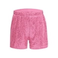 thumbnail image 3 of TiaoBug Kids Girls Sequins Shorts Gymnastics Tumbling Athletic Cheer Dance Bottoms Summer Hot Pants Pink 10, 3 of 7