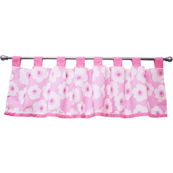 Belle Dancing Owl Pink Floral Print Curtain Valance