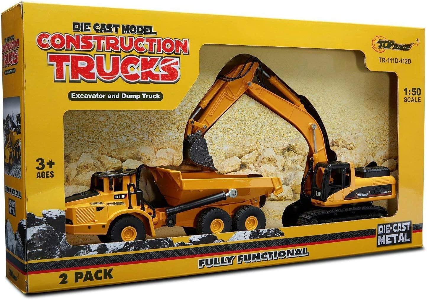 NEW DieCast CRAWLER EXCAVATOR Construction Vehicle Model Truck 1:50 Scale