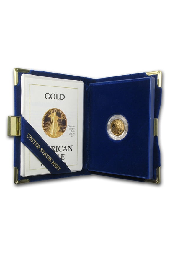 Random Year - 1/10th oz Proof Gold American Eagle With Box & COA