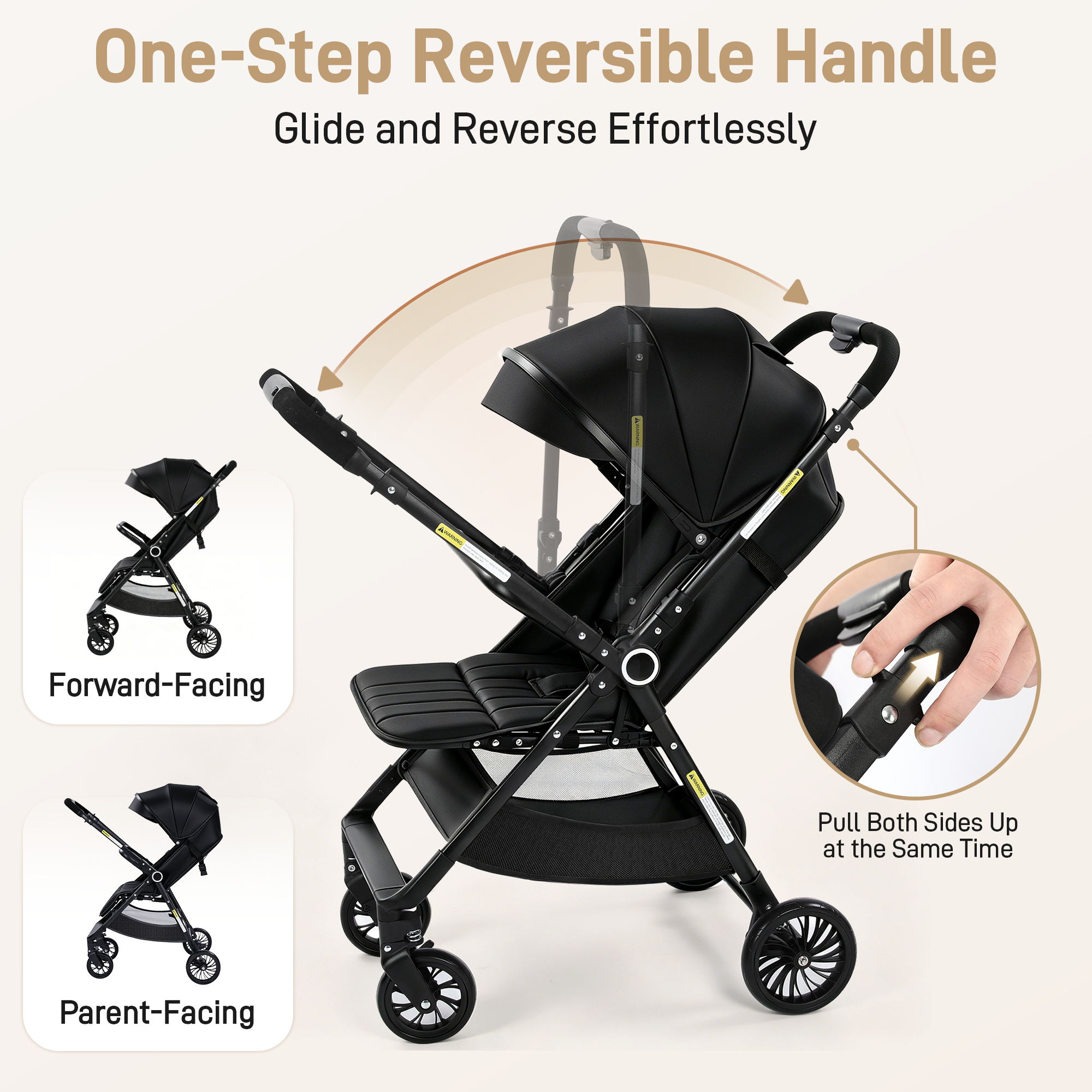 Vomeast Lightweight Foldable Stroller with Reversible Handle photo 2