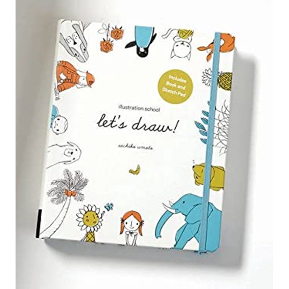 Pre-Owned Illustration School: Let's Draw! (Includes Book and Sketch Pad) : A Kit with Guided Book and Sketch Pad for Drawing Happy People, Cute Animals, and Plants and Small Crea (Paperback) 97815...