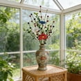 thumbnail image 2 of XGFHYJEH Patriotic Artificial Flowers Red White and Blue Flowers 4th of July Flowers Silk Flowers Arrangement for Memorial Day Independence Day Home Party Centerpiece Vase Decor, 2 of 5