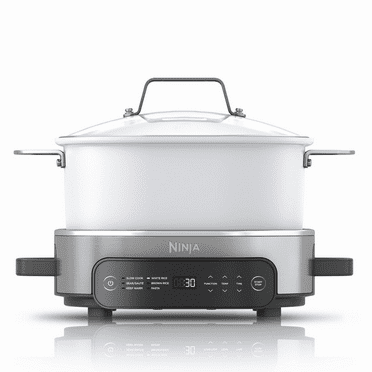 Ninja Foodi 6.5 qt Everyday PossibleCooker, Stainless Steel/White, Multi Cooker, Slow Cooker, MC1100