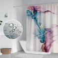 thumbnail image 3 of Abstract Marble Shower Curtain Purple and Turquoise Watercolor Pattern for Modern Luxury Bathroom Waterproof Polyester Durable Fabric Shower Curtain Sets with 6 Hooks, 36x72 Inch, 3 of 6