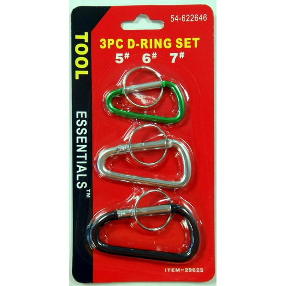 3pc D-Ring Set with Key Rings
