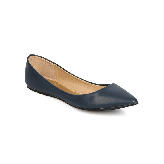 CHeRISH EI73 Women Leatherette Pointy Toe Ballet Flat
