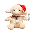 thumbnail image 2 of Christmas Sheep Stuffed Animal - Cream Santa Sheep Plush Toy with Santa Hat and Scarf, Soft Stuffed Animals Holiday Christmas Gift Toys, Kawaii Plushies Christmas Decoration Birthday Present for Kids, 2 of 5