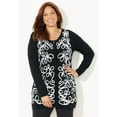 thumbnail image 4 of Catherines Women's Plus Size Zip-Front Embroidered Cardigan, 4 of 4
