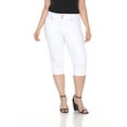 Women's Plus Size White Capri Jeans