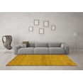 thumbnail image 3 of Ahgly Company Indoor Square Abstract Yellow Modern Area Rugs, 7' Square, 3 of 4