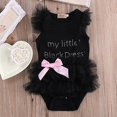 thumbnail image 3 of Newborn Baby Girls Romper Lace Black Dress Jumpsuit Outfits Summer Clothes, 3 of 4