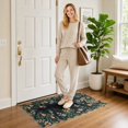 thumbnail image 4 of Door Mat, Rug for Entryway Indoor, Washable Rug, Floral Entryway Mat, Low-Profile 24X16 Inch Scalloped Edge Mat That Shields Home Floors from Debris, Perfect for Interior Entry,, 4 of 7