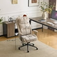 thumbnail image 2 of VINGLI Chenille Executive Ergonomic Fabric Office Chair with 100-130° Recline, High-Back Desk Chair with Adjustable Base &Padded Back & Wheels, Comfy Chair for Gaming, Computer, Home Office,Dark Gray, 2 of 9
