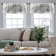 thumbnail image 4 of LALILO Kitchen Curtain Valance Anchor And Coral Reef Line Art Rod Pocket Window Curtain 52"x 18" Set of 2, 4 of 5