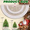 thumbnail image 6 of Snowflake Christmas Tree Skirt Decorations Winter Xmas Tree Mat 24/36 inch for Holiday Party Supplies Rustic Ornaments Small Tree Skirt, 6 of 8