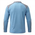 thumbnail image 4 of Conairie Polo Shirts For Men Long Sleeve Solid Color Fashion Lightweight Loose Button Up Henley Shirt Spring Comfort Classic Basic Blouse Blue XXXL, 4 of 5