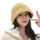 thumbnail image 1 of Amarillo (circunferencia de la cabeza 54-60 cm, elástico) Gorro de otoño e invierno Gorro de pescador de punto de lana para mujer Gorro de lana con protección para los oídos Gorro de punto versátil, 1 of 8