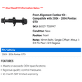 thumbnail image 2 of Front Alignment Camber Kit - Compatible with 2004 - 2006 Pontiac GTO 2005, 2 of 2