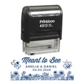 thumbnail image 1 of Printtoo Personalized Blue Self Inking Meant To Bee Stamp Custom Wedding Favor Rubber Stamper -58 x 22 mm, 1 of 6