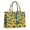 Blue Sunflower Pattern, variant on Large Capacity Tote Bag,Black White Stripe Sunflower Pattern Handbag Fashion Luxury Tote Bag,15.7"x13"x 5.1" Inches,Laptop Compatible