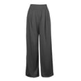 thumbnail image 4 of Bovemsi Lounge Pants Women Solid Loose Relaxed High Waist Pocket Wide Leg Pants Hiking Pants, 4 of 5