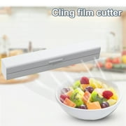HOTBEST Cling Film Cutter Cling Wrap Dispenser Plastic Wrap Dispenser with Cutter Reusable Food Cling Wrap Film Cutter with Cutter for Kitchen Home