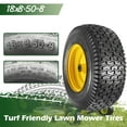 thumbnail image 3 of Set of 2 18x8.50-8 Lawn Tires with Rim, 18x8.5-8 Mower Tractor Turf Tire, 4 Ply Tubeless, 620lbs Capacity, 3" Centered Hub, 3/4" Bushing, 3 of 8
