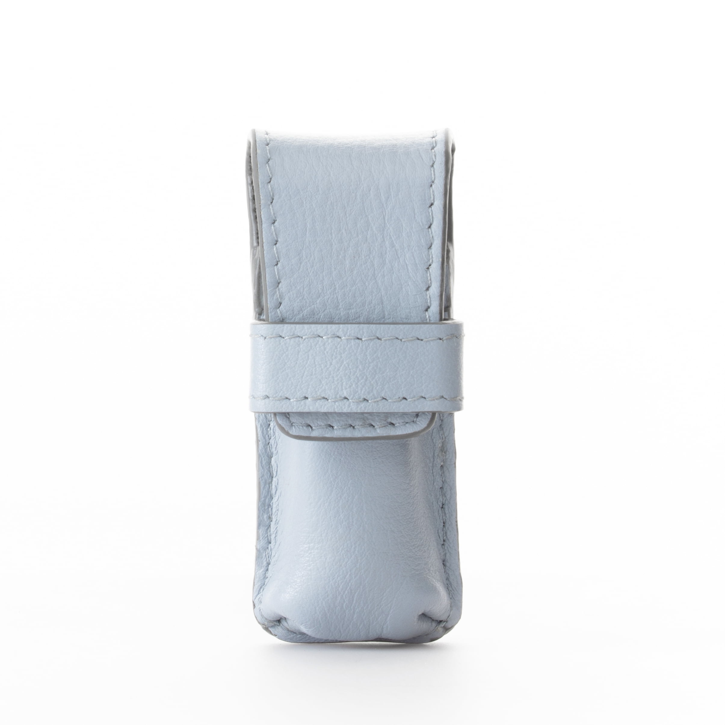 GERMANIKURE Nail clipper and Glass Nail File Set in Light Blue Leather Case - Made in Solingen Germany of FINOX Stainless Steel, Glass Nail Care Supplies Made in Czech Republic