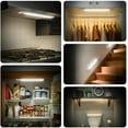 thumbnail image 3 of GlowTrack Motion Light, USB-C Rechargeable Under Cabinet Lighting Wireless 3 Color Temperatures Dimmable Magnetic LED Lights for Kitchen, Wardrobe, Stairs, Closet (9.45in-2), 3 of 8