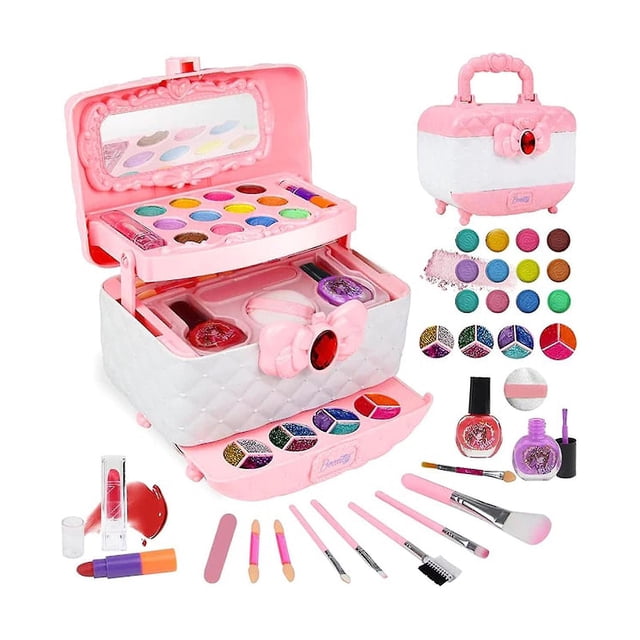 Juguetes lavables con estuche de maquillaje para niños
