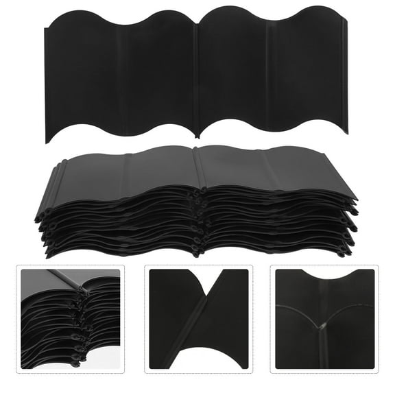 LULULION Plastic Outdoor Garden Fence for Landscape Decoration in Black