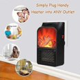 thumbnail image 2 of 900w Portable Small Plug In Flame Space Heater, Electric Ptc Ceramic Fan Heater With Remote Control, Fast Heating, Low Noise, Overheat ProtectionScvvd, 2 of 4